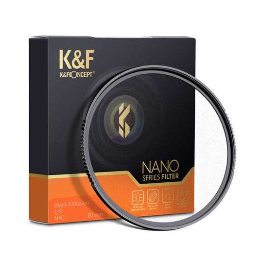 K&F CONCEPT KF01.1533 82mm Black Mist Soft Diffusion 1/8 Lens Filter, Special Effects Shoot Video Like Movies - Camera Accessories by K&F | Online Shopping UK | buy2fix