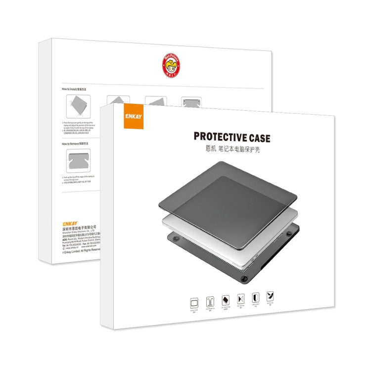 For MacBook Pro 13.3 A1706/A1989/A2159 ENKAY Hat-Prince 3 in 1 Protective Bracket  Case Cover Hard Shell with TPU Keyboard Film / Anti-dust Plugs, Version:EU(Grey) - MacBook Pro Cases by ENKAY | Online Shopping UK | buy2fix