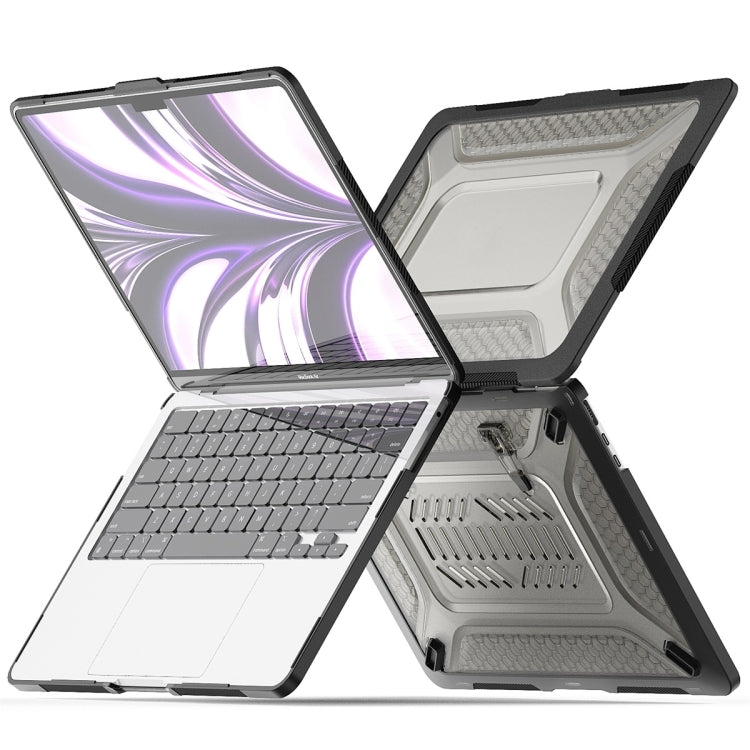 For MacBook Air 13.6 A2681 ENKAY Hat-Prince 3 in 1 Protective Bracket  Case Cover Hard Shell with TPU Keyboard Film / Anti-dust Plugs, Version:US(Grey) - MacBook Air Cases by ENKAY | Online Shopping UK | buy2fix