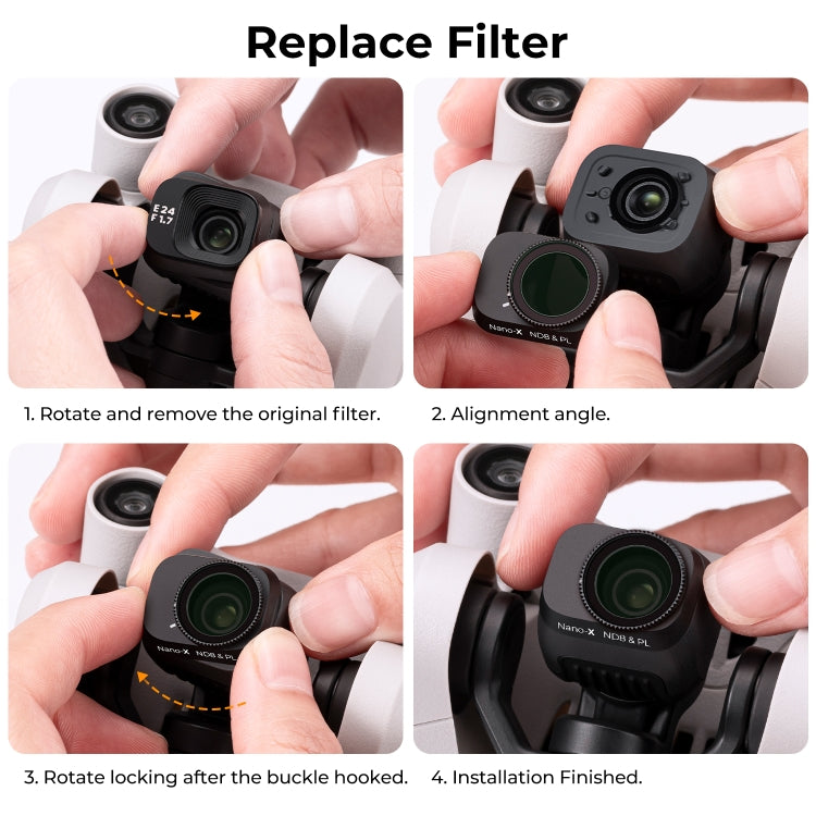 For DJI Mini 3 Pro K&F CONCEPT KF01.2040 ND64 Filter 6-stops HD Light Reduction Filter - Camera Accessories by K&F | Online Shopping UK | buy2fix