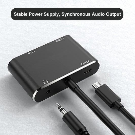 JUNSUNMAY 1080P HDMI to HDMI + VGA Converter Screen Splitter Adapter by JUNSUNMAY