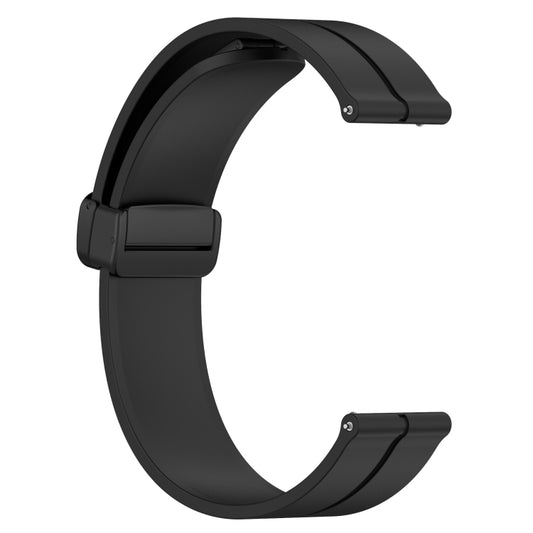 For Samsung Galaxy Watch 5 40mm 20mm Solid Color Magnetic Clasp Silicone Watch Band(Black) by buy2fix