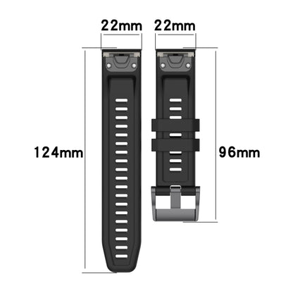 For Garmin Forerunner 945 22mm Two-Color Sports Silicone Watch Band(Orange+Black) - Watch Bands by buy2fix | Online Shopping UK | buy2fix