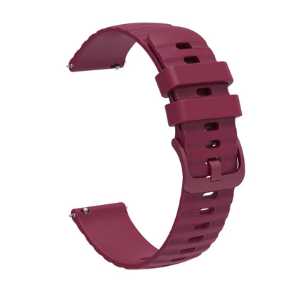 For Huawei Watch GT3 46mm 22mm Wavy Dot Pattern Solid Color Silicone Watch Band(Wine Red) by buy2fix