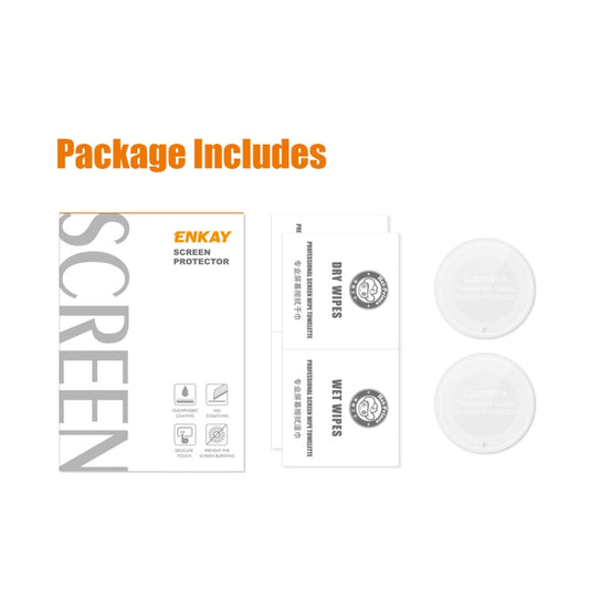 For Honor Magic5 Lite / X9A 2pcs ENKAY Hat-Prince 0.2mm 9H Rear Camera Lens Tempered Glass Film by ENKAY