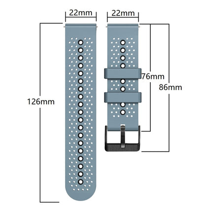 For Honor Magic Watch 2 46mm 22mm Perforated Two-Color Silicone Watch Band(Grey+Yellow) by buy2fix