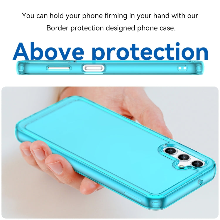 For Samsung Galaxy A14 5G Candy Series TPU Phone Case(Transparent Blue) by buy2fix