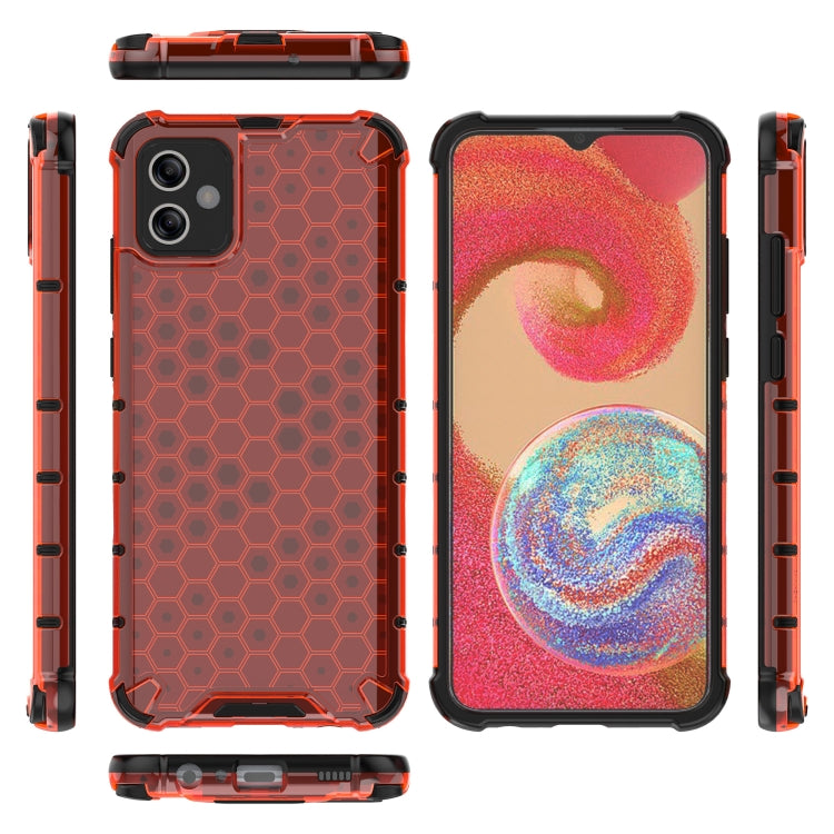 For Samsung Galaxy A04e 4G Honeycomb Phone Case(Red) - Galaxy Phone Cases by buy2fix | Online Shopping UK | buy2fix