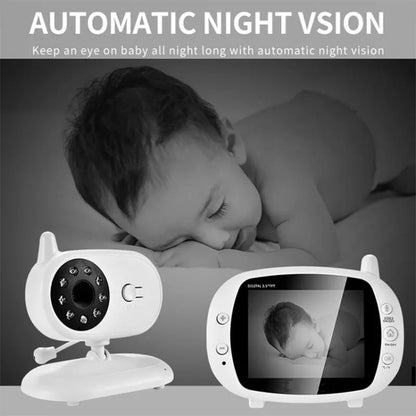 BM850 3.5 inch Wireless Video Color Baby Monitor Night Vision Temperature Monitor(UK Plug) - Security by buy2fix | Online Shopping UK | buy2fix