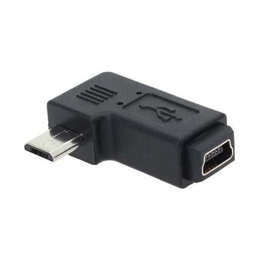 90 Degree Mini USB Female to Micro USB Male Adapter by buy2fix