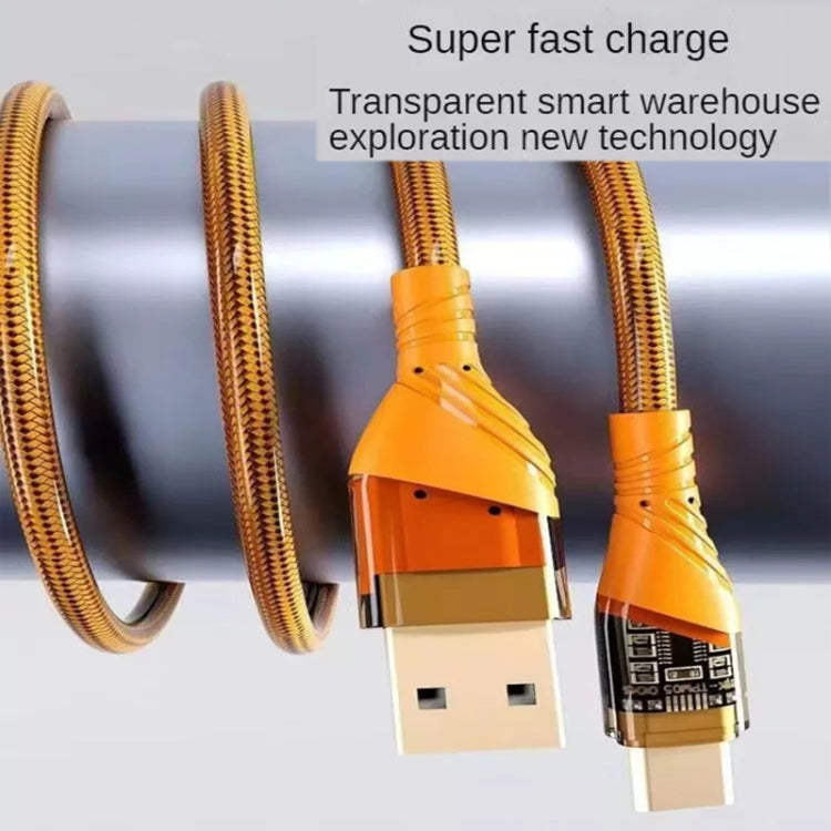 65W USB-C / Type-C to Type-C Transparent Fast Charging Data Cable, Length: 1m(Grey) -  by buy2fix | Online Shopping UK | buy2fix