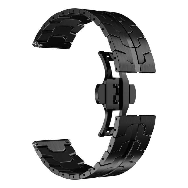 For Samsung Galaxy Watch4 / Watch4 Classic Armor Stainless Steel Metal Watch Band(Black) by buy2fix