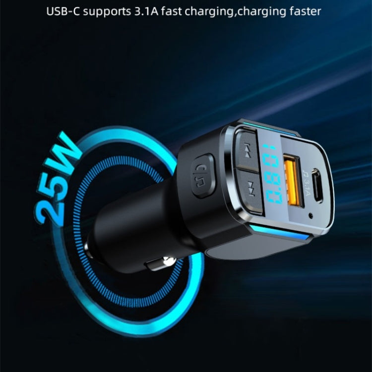 C34 Car Bluetooth 5.0 Charger FM Transmitter Cigarette lighter MP3 Music Player - In Car by buy2fix | Online Shopping UK | buy2fix