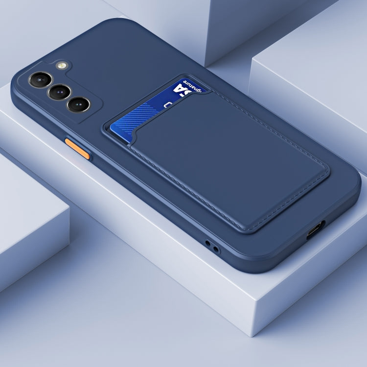 For Samsung Galaxy A34 5G Skin Feel Card TPU Contrast Color Button Phone Case(Dark Blue) - Galaxy Phone Cases by buy2fix | Online Shopping UK | buy2fix