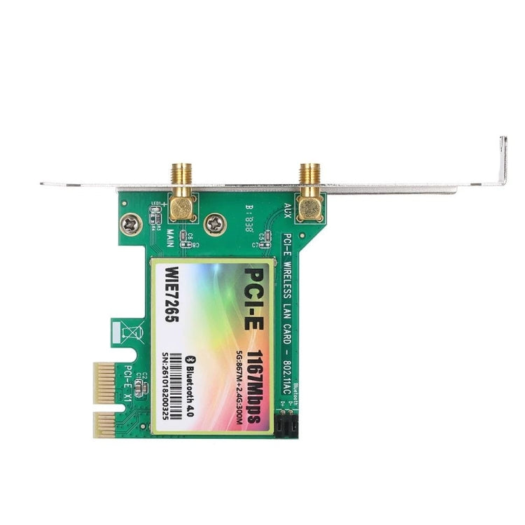 WIE7265 Dual Band 802.11ac 1167Mbps PCI-e WiFi Adapter + Bluetooth 4.2 WLAN Network Card - USB Network Adapter by buy2fix | Online Shopping UK | buy2fix