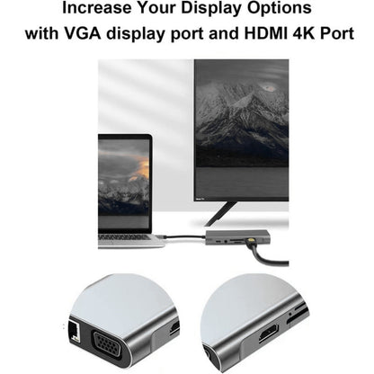 USB C HUB, USB C Adapter 11 in 1 Dongle with 4K HDMI, VGA, Type C PD, USB3.0, RJ45 Ethernet, SD/TF Card Reader, 3.5mm AUX, Docking Station Compatible with MacBook Pro/Air, Other Type C Laptops Devices by buy2fix