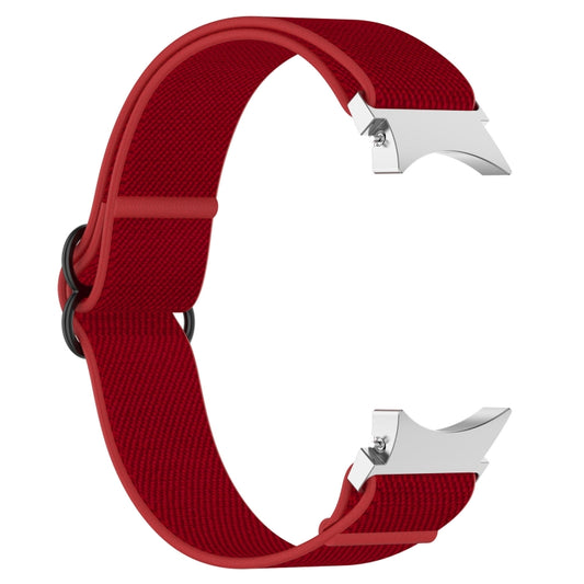 For Samsung Galaxy Watch 5 40mm Nylon Stretch Black Buckle Watch Band(Red) by buy2fix