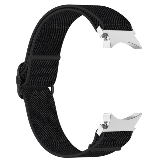 For Samsung Galaxy Watch 3 41mm Nylon Stretch Black Buckle Watch Band(Black) by buy2fix