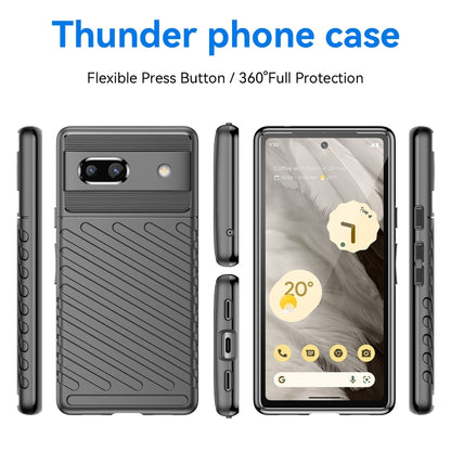 For Google Pixel 7A Thunderbolt Shockproof TPU Phone Case(Black) - Google Cases by buy2fix | Online Shopping UK | buy2fix