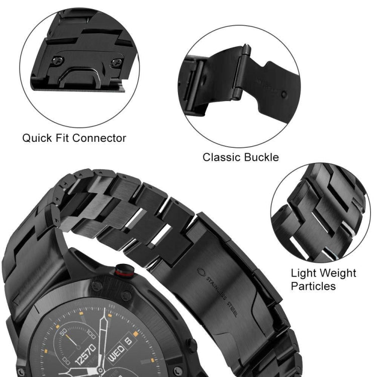 For Garmin Fenix 6 Sapphire GPS 22mm Titanium Alloy Quick Release Watch Band(Titanium Gray) - Watch Bands by buy2fix | Online Shopping UK | buy2fix