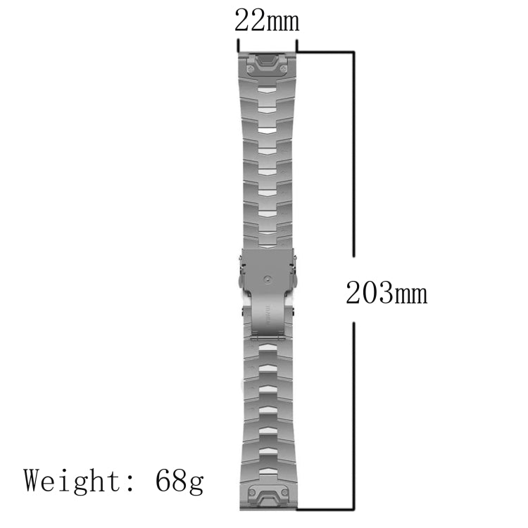 For Garmin Fenix 5 22mm Titanium Alloy Quick Release Watch Band(Titanium Gray) - Watch Bands by buy2fix | Online Shopping UK | buy2fix