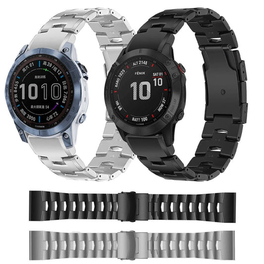 For Garmin Forerunner 935 22mm Titanium Alloy Quick Release Watch Band(Black) by buy2fix