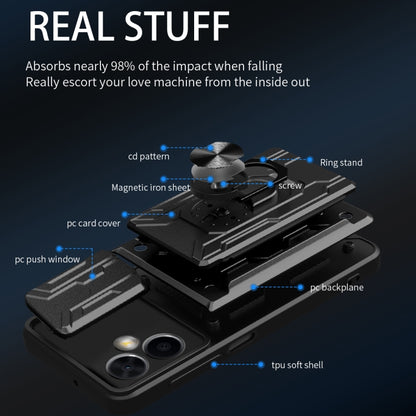 For Xiaomi Redmi Note 12 Pro 5G China Sliding Camshield Card Phone Case(Dark Green) by buy2fix