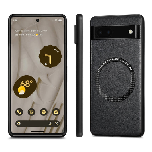 For Google Pixel 6A Solid Color Leather Phone Case(Black) by buy2fix