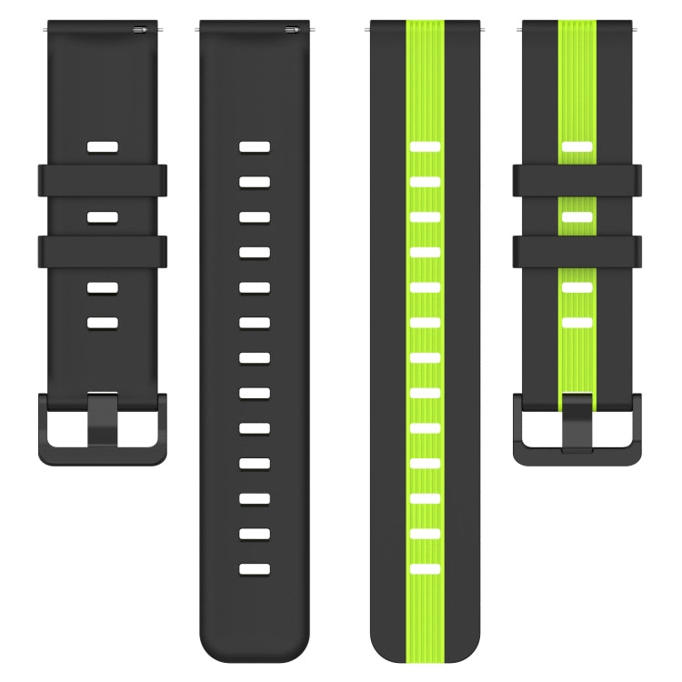 For Samsung Galaxy Watch5 Pro 45mm 20mm Vertical Two-Color Silicone Watch Band(Red+Black) by buy2fix