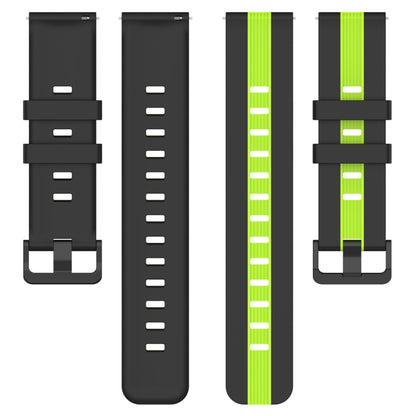 For Samsung Galaxy Watch5 Pro 45mm 20mm Vertical Two-Color Silicone Watch Band(Red+Black) by buy2fix