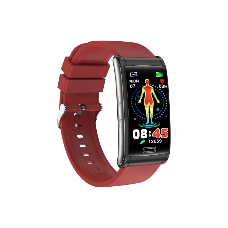 E600 1.47 inch Color Screen Smart Watch Silicone Strap Support Heart Rate Monitoring / Blood Pressure Monitoring(Red) - Smart Wear by buy2fix | Online Shopping UK | buy2fix