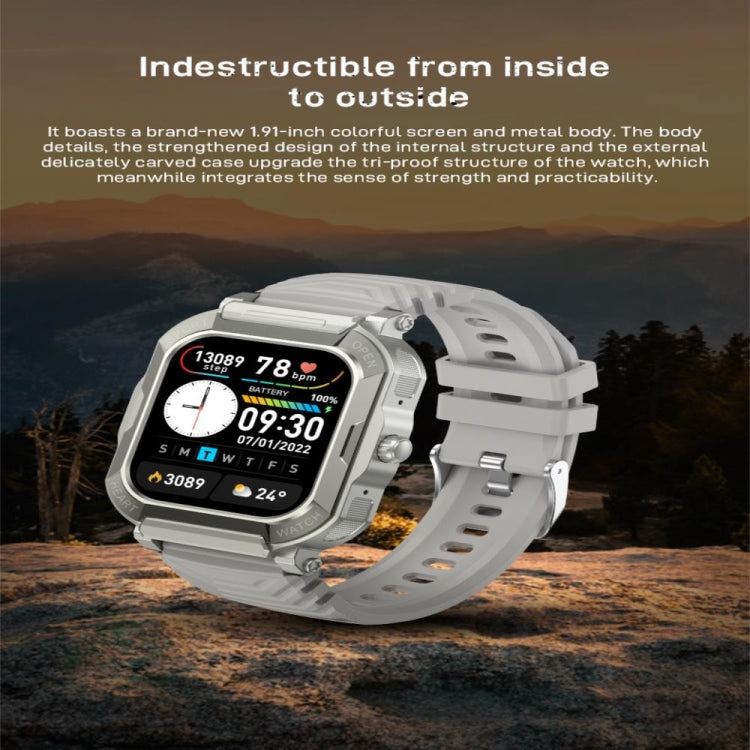 H30 1.91 inch Color Screen Smart Watch,Support Heart Rate Monitoring / Blood Pressure Monitoring(Silver) - Smart Wear by buy2fix | Online Shopping UK | buy2fix