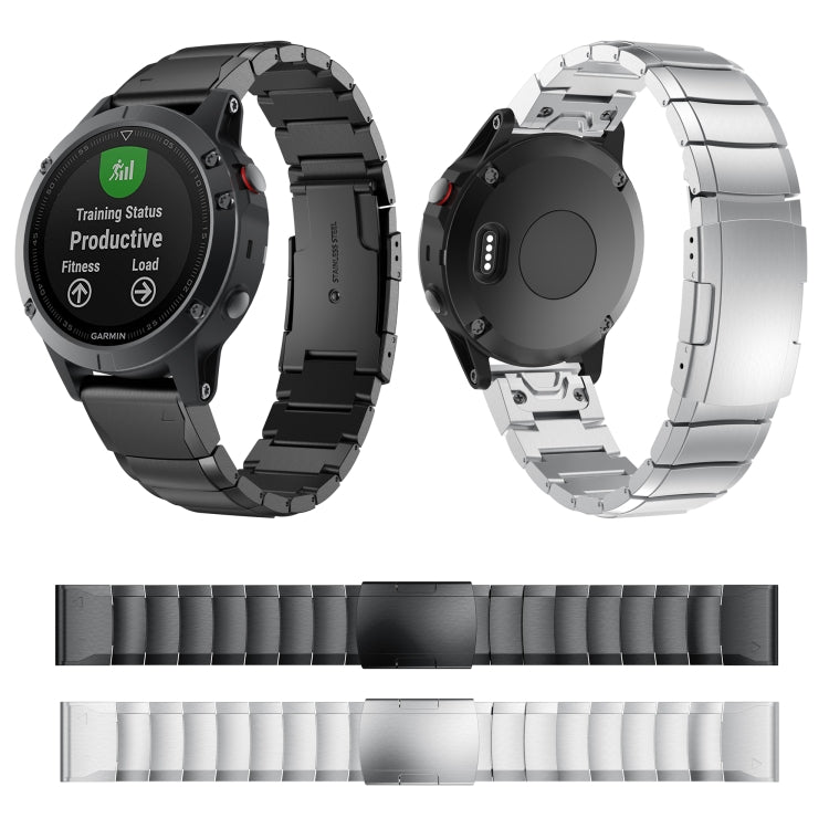 For Amazfit Falcon 22mm Tortoise Shell Stainless Steel Watch Band(Silver) by buy2fix