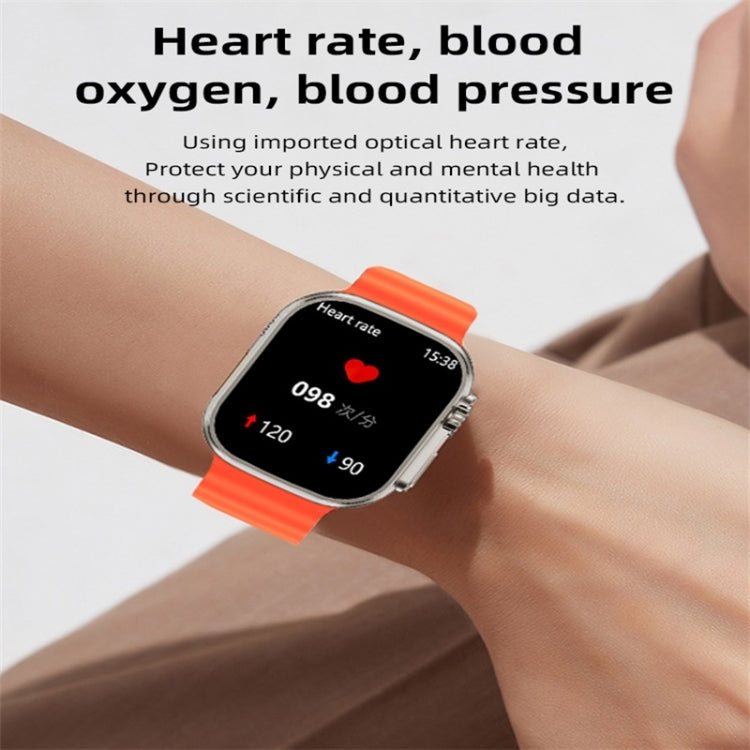 WS68 ULTRA 1.85 inch Color Screen Smart Watch,Support Heart Rate Monitoring / Blood Pressure Monitoring(Silver) - Smart Wear by buy2fix | Online Shopping UK | buy2fix