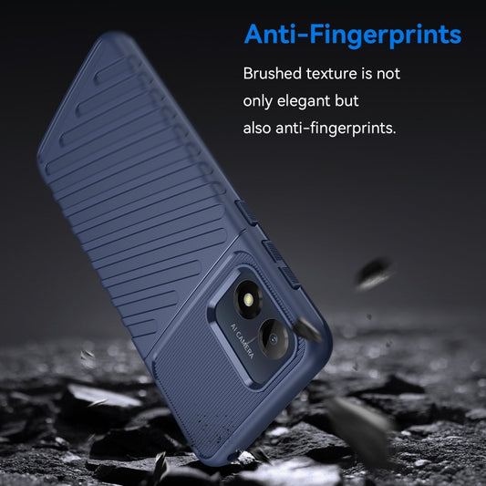 For Motorola Moto E13 Thunderbolt Shockproof TPU Protective Soft Phone Case(Blue) by buy2fix