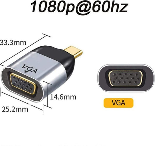 USB-C Male to VGA Female Adapter Converter by buy2fix
