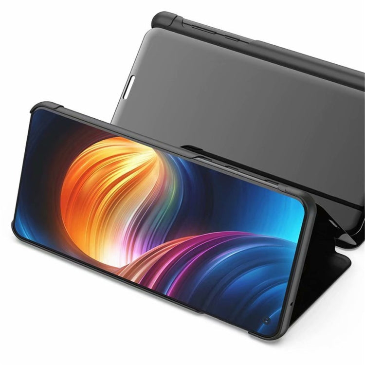 For Xiaomi Poco X5 Plated Mirror Horizontal Flip Leather Case with Holder(Purple Blue) - Xiaomi Cases by buy2fix | Online Shopping UK | buy2fix