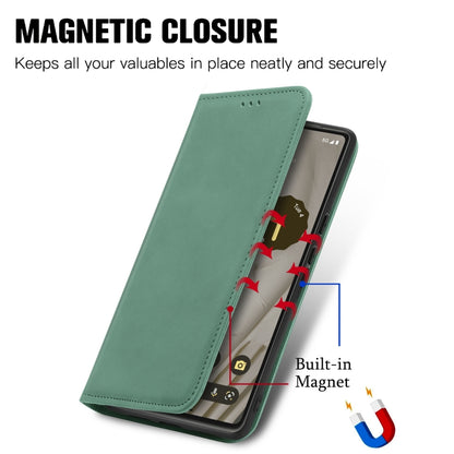 For Google Pixel 7A Retro Skin Feel Magnetic Flip Leather Phone Case(Green) - Google Cases by buy2fix | Online Shopping UK | buy2fix