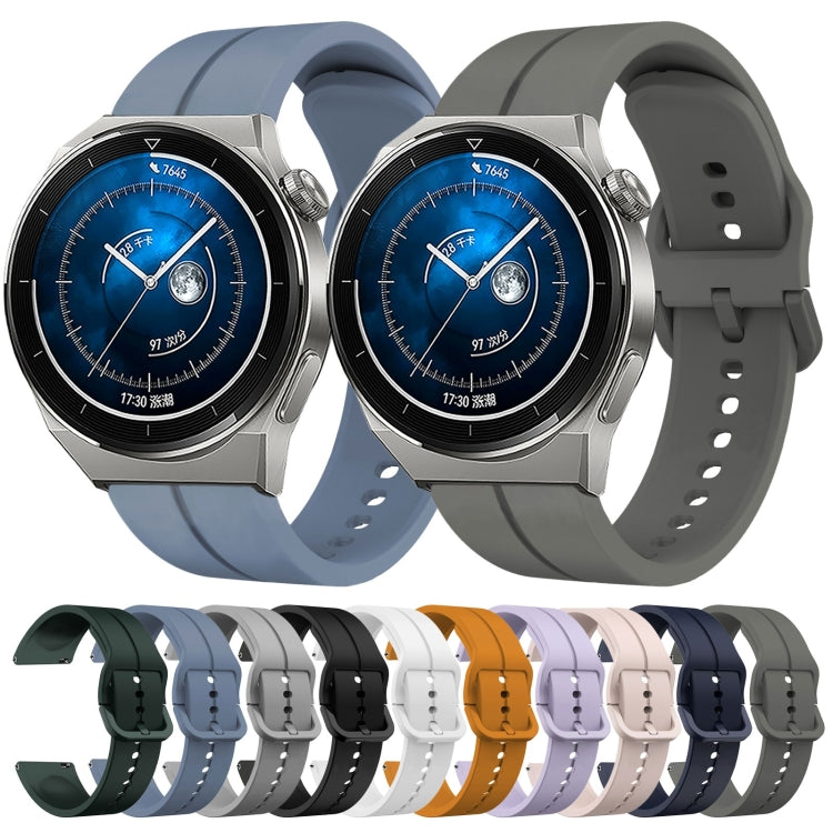 For Huawei Watch GT3 Pro 43mm 20mm Loop Silicone Watch Band(White) by buy2fix