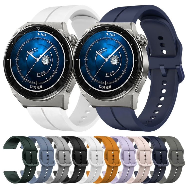 For Huawei Watch GT3 Pro 46mm 22mm Loop Silicone Watch Band(Amber Yellow) by buy2fix