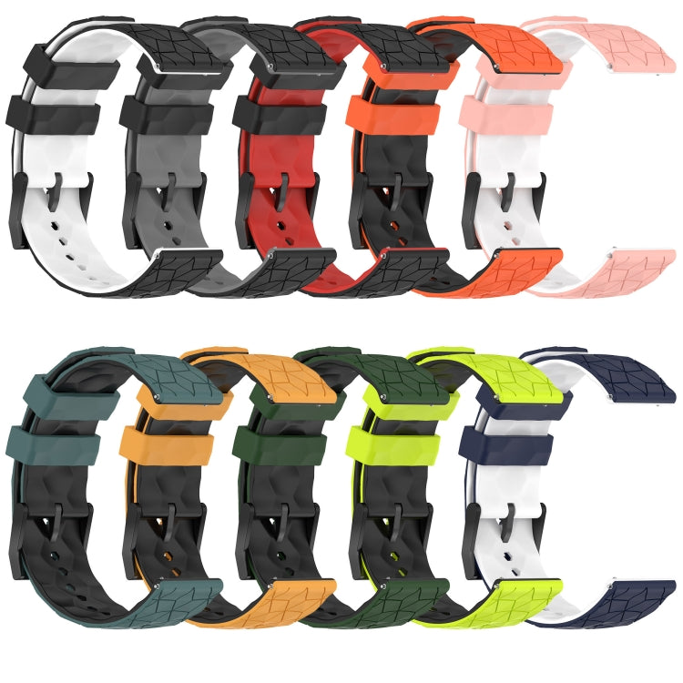 For Huawei Watch GT 3 SE 22mm Football Pattern Two-Color Silicone Watch Band(Black+Grey) by buy2fix