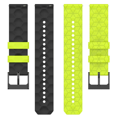 For Huawei Watch GT 3 SE 22mm Football Pattern Two-Color Silicone Watch Band(Black+Grey) by buy2fix