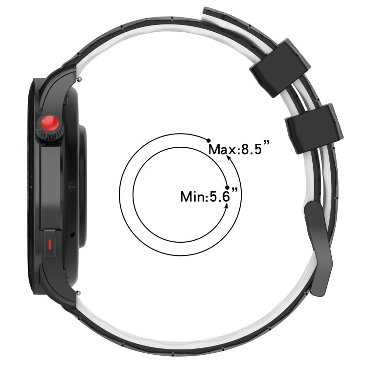 For Huawei Watch GT 3 SE 22mm Football Pattern Two-Color Silicone Watch Band(Black+Grey) by buy2fix