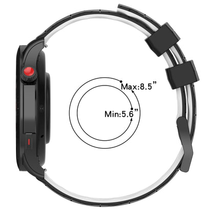 For Huawei Watch GT 3 SE 22mm Football Pattern Two-Color Silicone Watch Band(Black+Grey) by buy2fix