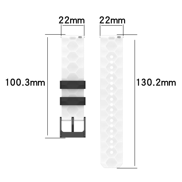 For Huawei Watch GT 3 SE 22mm Football Pattern Two-Color Silicone Watch Band(Black+Grey) by buy2fix