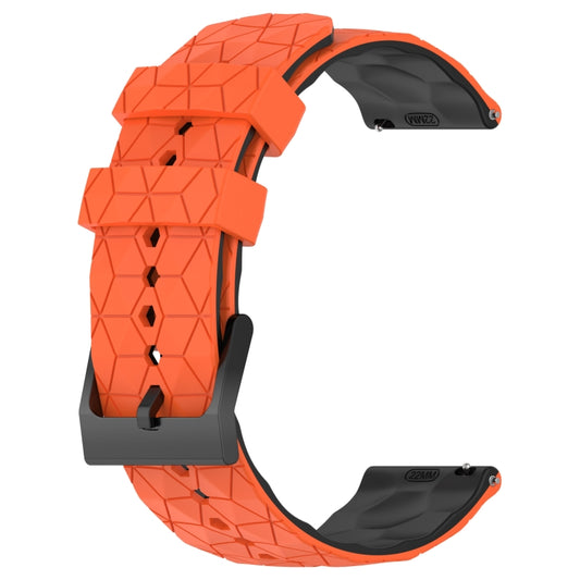 For Amazfit GTS 2 Mini 20mm Football Texture Two-Color Silicone Watch Band(Orange+Black) by buy2fix