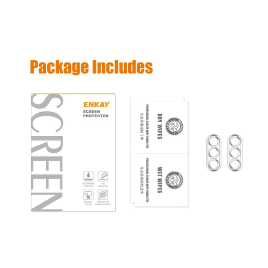 For Samsung Galaxy A24 4G 2pcs ENKAY Hat-Prince 9H Rear Camera Lens Tempered Glass Film by ENKAY