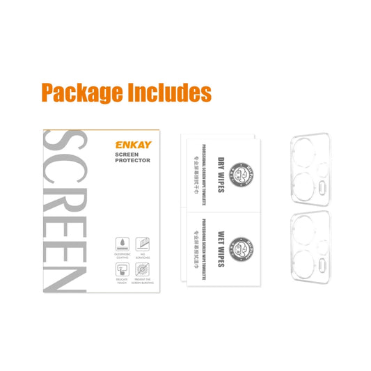 For Motorola Moto G13 / G23 2pcs ENKAY Hat-Prince 9H Rear Camera Lens Tempered Glass Film by ENKAY