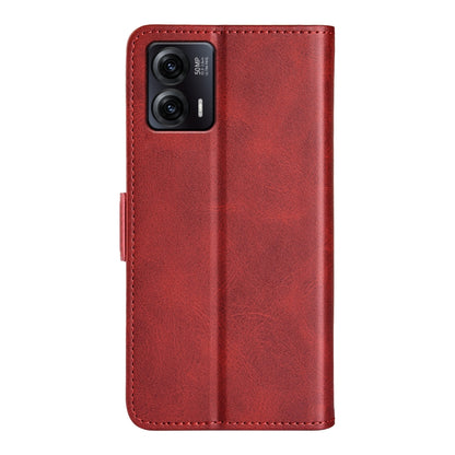 For Motorola Moto G73 Dual-side Magnetic Buckle Horizontal Flip Leather Phone Case(Red) - Motorola Cases by buy2fix | Online Shopping UK | buy2fix