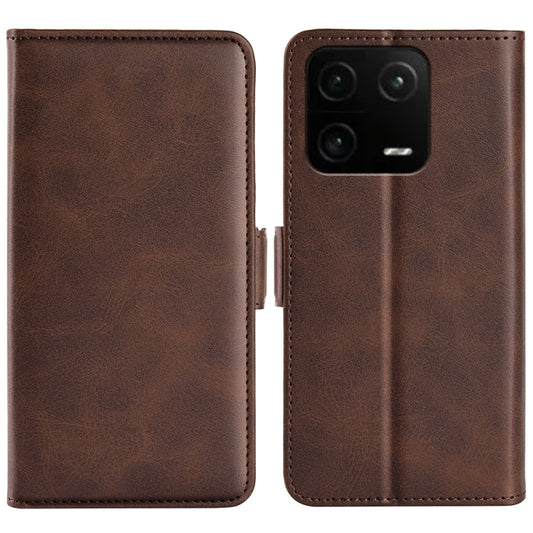 For Xiaomi 13 Pro Dual-side Magnetic Buckle Leather Phone Case(Brown) - 13 Pro Cases by buy2fix | Online Shopping UK | buy2fix